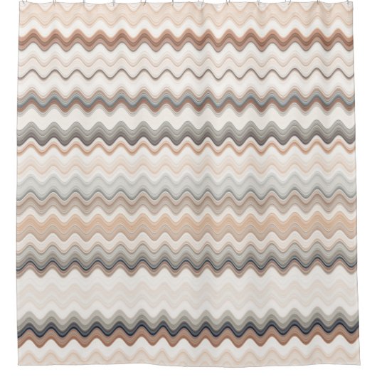 Zigzag Multicolor Pattern Douchegordijn (Voorkant)