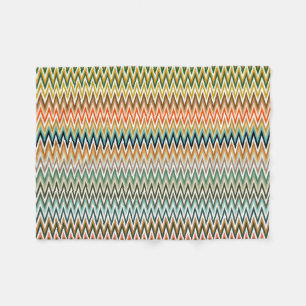 Zigzag Multicolor Pattern Fleece Deken