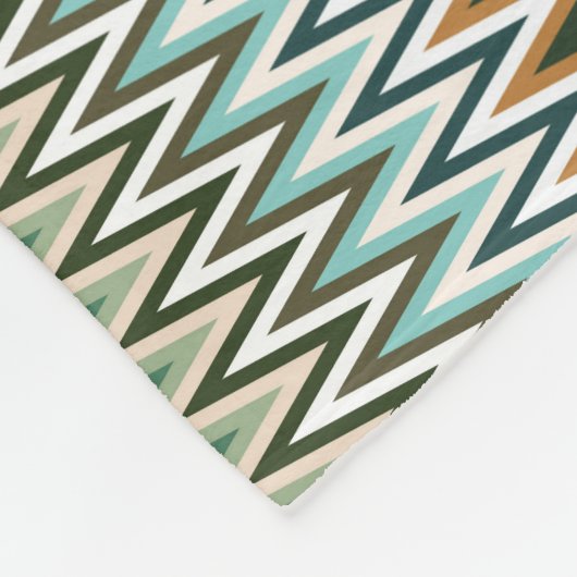 Zigzag Multicolor Pattern Fleece Deken (Hoek)