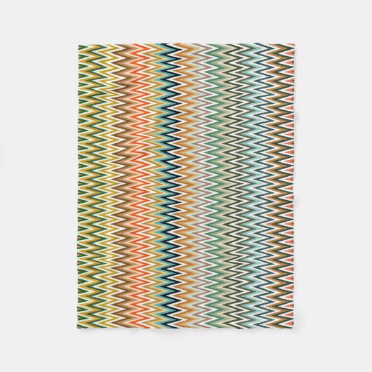 Zigzag Multicolor Pattern Fleece Deken (Voorkant)