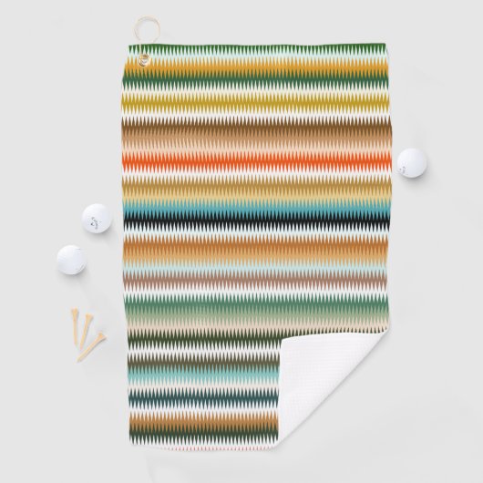 Zigzag Multicolor Pattern   Golfhanddoek (Insitu)