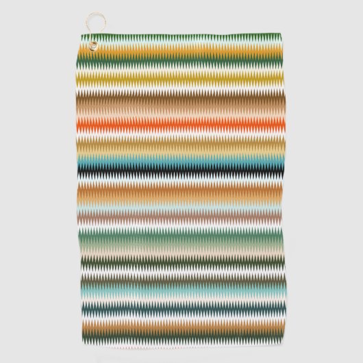 Zigzag Multicolor Pattern   Golfhanddoek (Voorkant)