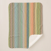 Zigzag Multicolor Pattern Sherpa Deken (Voorkant)