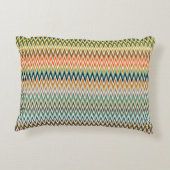 Zigzag Multicolored Pattern Accent Kussen (Achterkant)