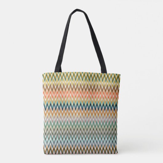 Zigzag Multicolored Pattern Draagtas (Achterkant)