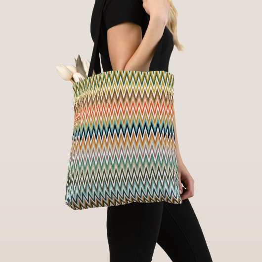 Zigzag Multicolored Pattern Draagtas (Dichtbij)