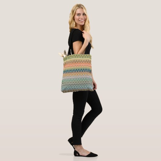 Zigzag Multicolored Pattern Draagtas (Op model)