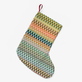 Zigzag Multicolored Pattern Kleine Kerstsok (Voorkant (Hangend))