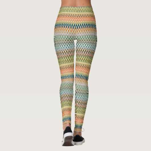 Zigzag Multicolored Pattern Leggings (Achterkant)