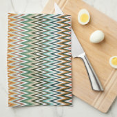 Zigzag Multicolored Pattern Theedoek (Quarter Fold)