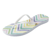 Zigzag MultiColors Witte Teenslippers (Schuin)