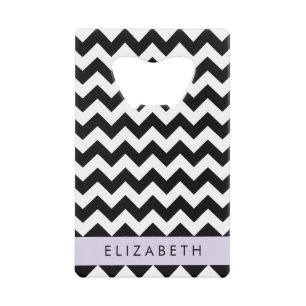 Zigzag noir et blanc, Motif Chevron, Votre nom