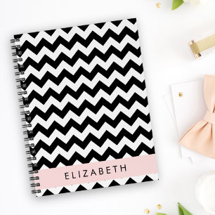 Zigzag noir et blanc, Motif Chevron, Votre nom