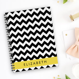 Zigzag noir et blanc, Motif Chevron, Votre nom