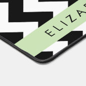 Zigzag noir et blanc, Motif Chevron, Votre nom (Coin)