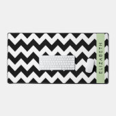 Zigzag noir et blanc, Motif Chevron, Votre nom (Clavier et souris)