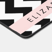 Zigzag noir et blanc, Motif Chevron, Votre nom (Coin)