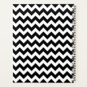Zigzag noir et blanc, Motif Chevron, Votre nom (Dos)