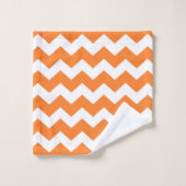 Zigzag orange trié (Gant de toilette)