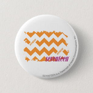 ZigZag Oranje 4 Ronde Button 5,7 Cm