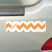 ZigZag Oranje Bumpersticker (Op auto)