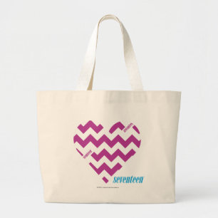 ZigZag Paars 2 Grote Tote Bag