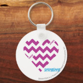 ZigZag Paars 2 Sleutelhanger (Voorkant)