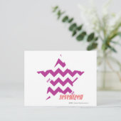 ZigZag Paars 4 Briefkaart (Staand voorkant)