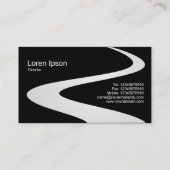 ZigZag Path - Wit (in de schaduw gesteld) op zwart Visitekaartje (Achterkant)