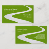 ZigZag Path - Wit (in de schaduw) op 669900 Visitekaartje (Voorkant / Achterkant)