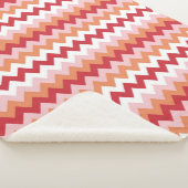 Zigzag patroon 2 sherpa deken (3/4)