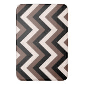Zigzag Patroon Cream Zwart Bruin Badmat (Voorkant Verticaal)