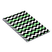 Zigzag patroon (groen, met) notitieboek (Rechterzijde)