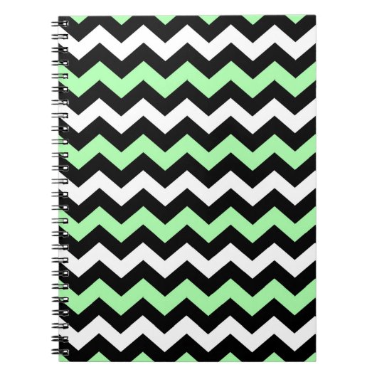 Zigzag patroon (groen, met) notitieboek (Voorkant)