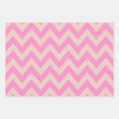 Zigzag Patroon Perzik en Roze Chevron Inpakpapier Vel (Voorkant)