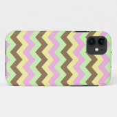 Zigzag patroon (roze, groen, geel en bruin) Case-Mate iPhone case (Achterkant (horizontaal))