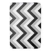 Zigzag Patroon Zwart Grijs Wit Badmat (Voorkant Verticaal)