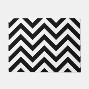 Zigzag Pattern Black & White Deurmat