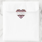 Zigzag Pattern, Chevron Pattern, Baby shower Hart Sticker (Tas)