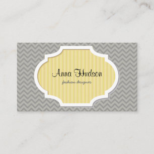 Zigzag Pattern, Chevron Pattern - Grey Visitekaartje