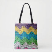 Zigzag Rainbow Haakontwerp Draagtas (Voorkant)