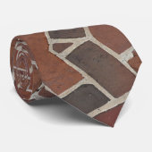 Zigzag Red Brick Stropdas (Opgerold)