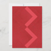 Zigzag Red Textured Invitation Kaart – (Voorkant)