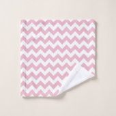 Zigzag rose, Chevron rose, Motif géométrique (Gant de toilette)