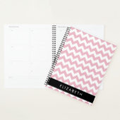 Zigzag Rose, Chevron Rose, Motif Vague, Votre Nom (Devant avec enveloppe)
