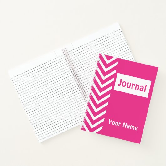Zigzag rose et blanc Chevron Journal Motif (Intérieur)