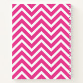 Zigzag rose et blanc Chevron Journal Motif (Dos)