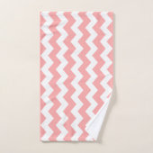 Zigzag rose rayé (Serviette à main)