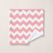 Zigzag rose rayé (Gant de toilette)
