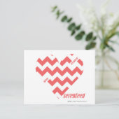 ZigZag Roze 3 Briefkaart (Staand voorkant)